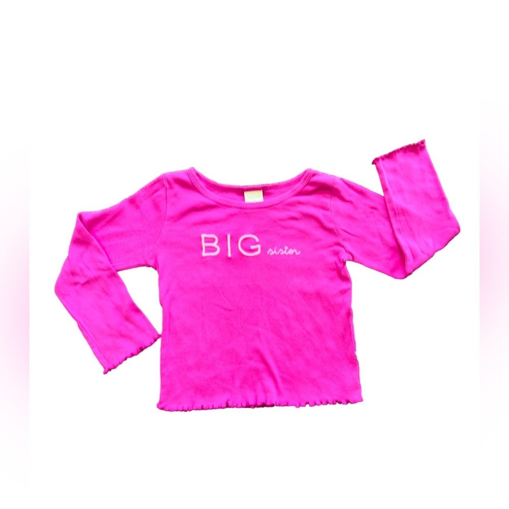 BIG SISTER l/s top by BABYSTYLE 4t Pink